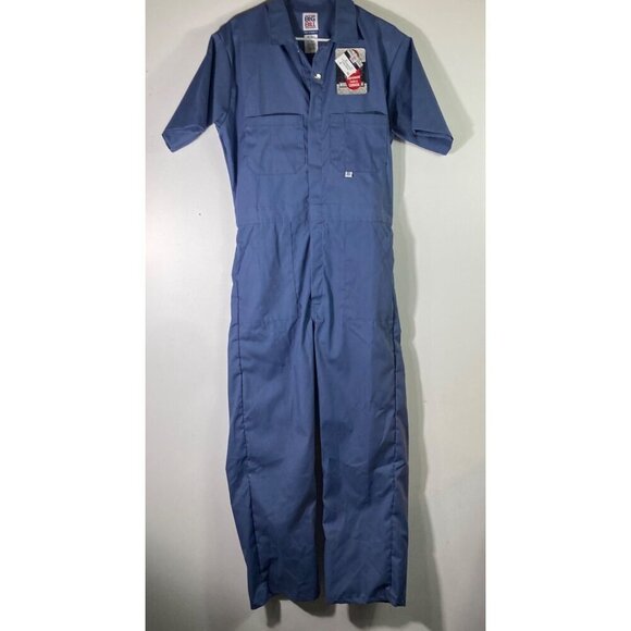 Mens Big Bill Lightweight Poplin Work Coverall Blue Med Reg NWT Made in Canada